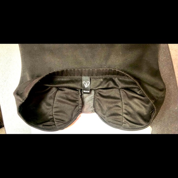 WINDSOR strapless black mini dress with white detail and mesh cleavage size M - Picture 8 of 11